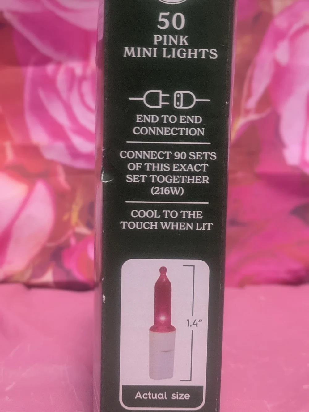 Holiday Time Pink Mini LED String Lights - 50 Count